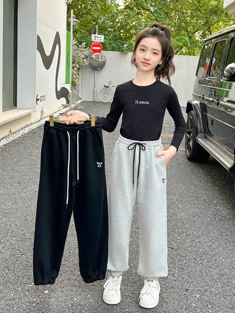 Girls' Casual Pants Children'S Wear Autumn Children'S Sweetpants Western Style Girls' Autumn Wear Sports Trousers - Image 2
