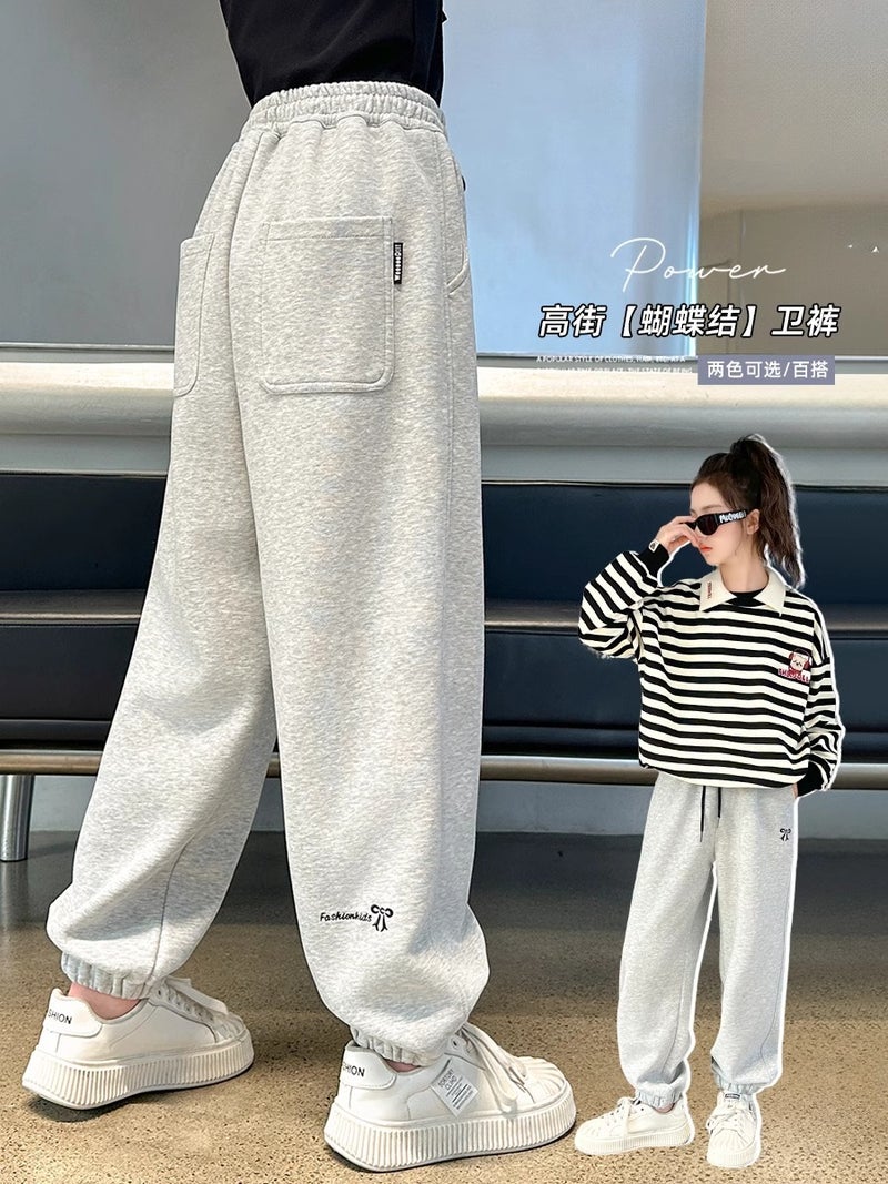 Girls' Casual Pants Children'S Wear Autumn Children'S Sweetpants Western Style Girls' Autumn Wear Sports Trousers - Image 3