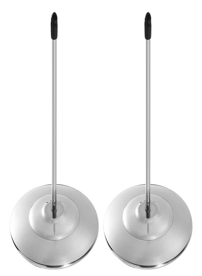 LIFSOBEUT 2PCS Bill Fork, Receipt Holder Spike, Stainless Steel Silver Restaurant Receipt Holder, Paper Memo Holder Check Spindle - Image 2