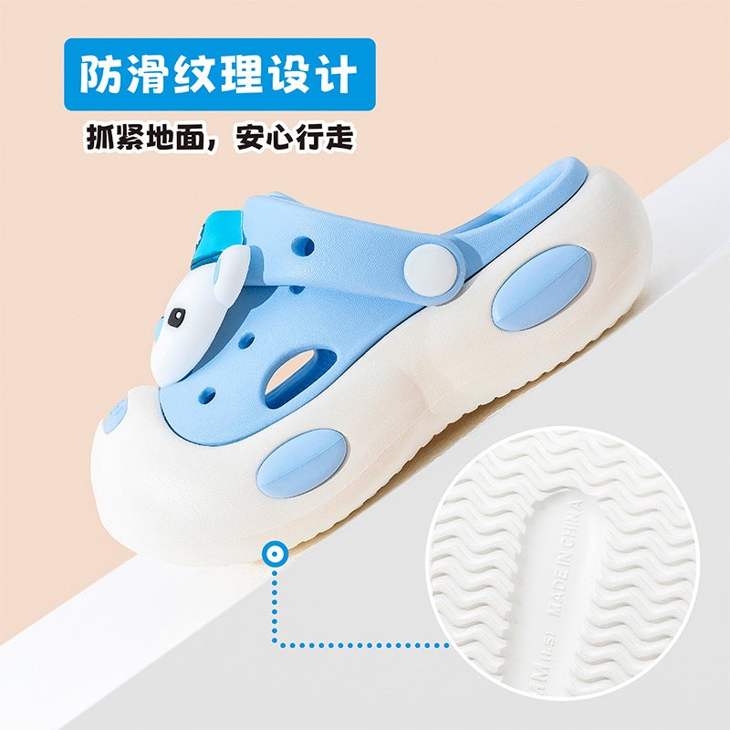 Undersea Small Column Children'S Slippers Children'S Summer Indoor And Outdoor Cartoon Non-Slip Sandals Baby Bathing Hole Shoes - Image 5