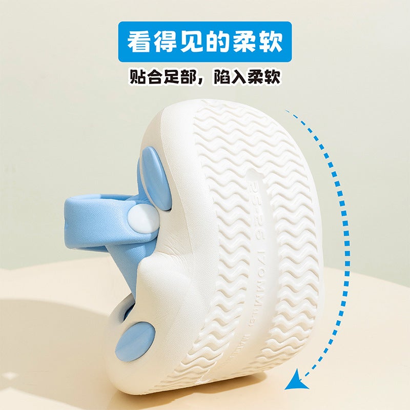 Undersea Small Column Children'S Slippers Children'S Summer Indoor And Outdoor Cartoon Non-Slip Sandals Baby Bathing Hole Shoes - Image 4