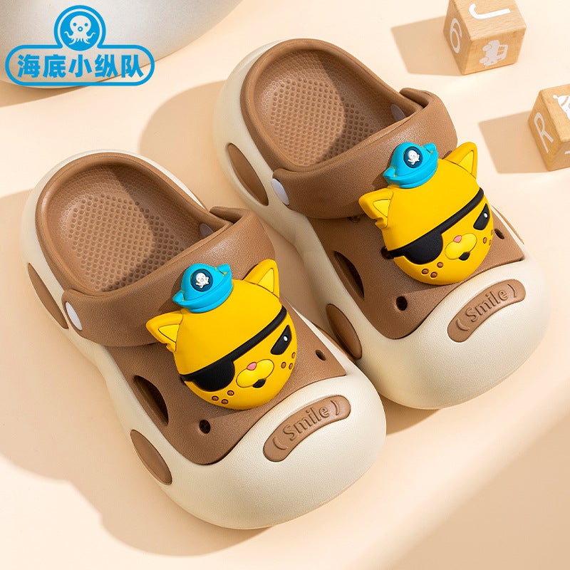 Undersea Small Column Children'S Slippers Children'S Summer Indoor And Outdoor Cartoon Non-Slip Sandals Baby Bathing Hole Shoes - Image 1