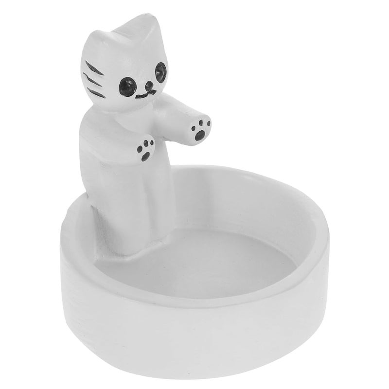 White Resin Cat Tealight Holder Cartoon Design Home Decor Wedding Party Candle - Image 2