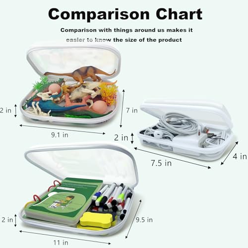 honitty Clear Hard Shell Zipper Case,3PCS Transparent Clear Zipper Pouches,Hard Side Plastic Case Set,Portable Travel Storage Organizer Bins - Image 4