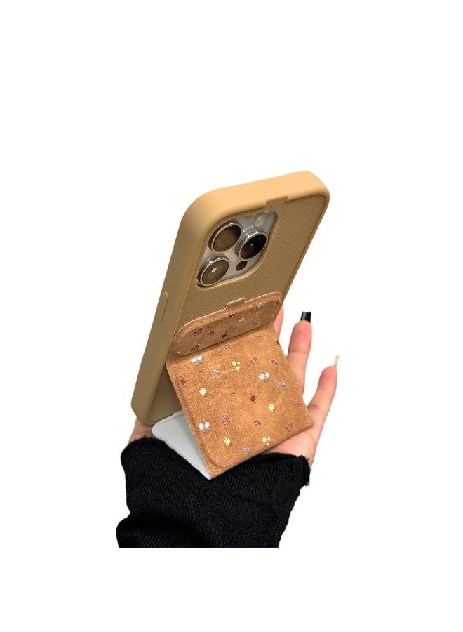 NIBEMINENT Maillard Brown Full Screen Small Flower Protective TPU Case Cover For iPhone 14 - Image 3