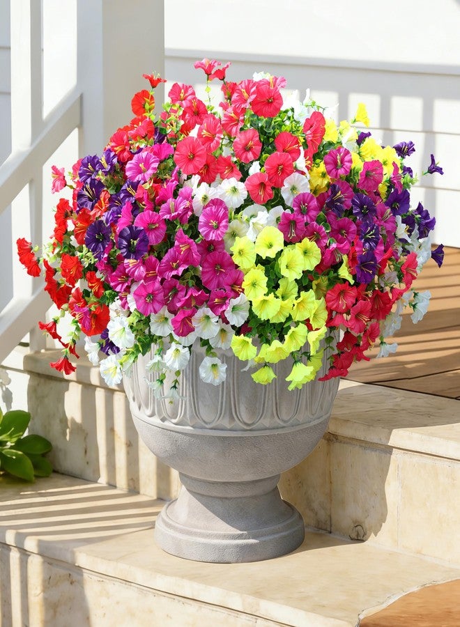 Ivydale Artificial Flowers Fake Plants for Outdoors Decoration, 12 Bundles Silk Morning Glory with Eucalyptus Realistic UV Resistant Faux Flowers for Outside Planter Porch Yard Patio Garden Home Indoor, Mix - Image 4