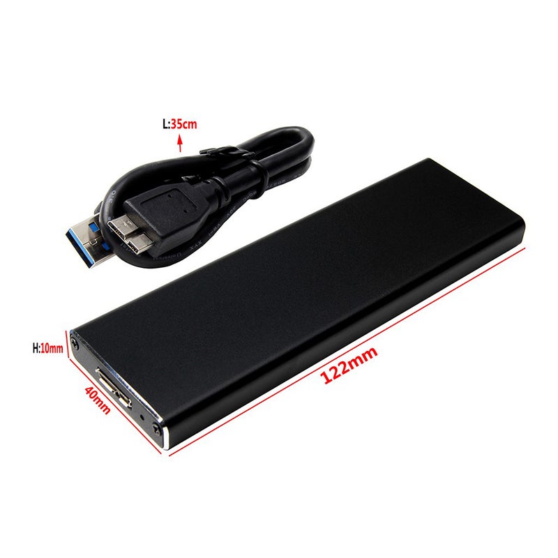 حقيبة القرص الصلب المحمولة متوافقة مع أقراص SSD لأجهزة ماك بوك إير A1369 و A1370 طرازي 2010/2011 بغلاف من الألومنيوم الأسود - Image 5