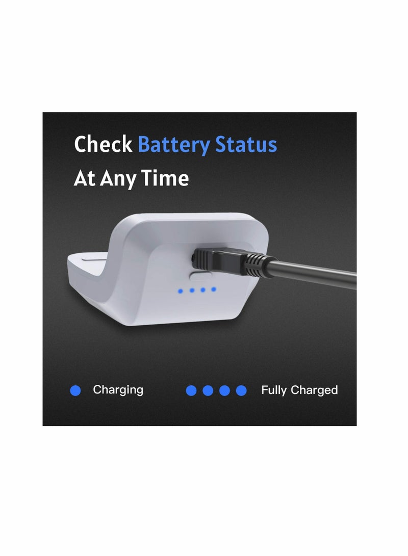 مناسبة لملحقات وحدة التحكم PS5، حزمة قابلة لإعادة الشحن بقدرة 1500 مللي أمبير في الساعة مع مؤشر LED ومجموعة الشحن، بلاي ستيشن 5، كابل شحن USB من النوع C - Image 4