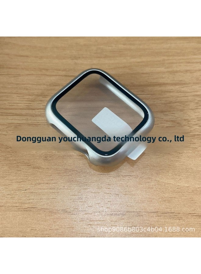 For Apple Watch Watch Case Iwatch987/6/5/4/3/2/1 Generation Case Film Integrated Protection-Color:Silver-Exterior Dimension:S10 Ten Generations 46mm Special (opp Bag) - Image 1