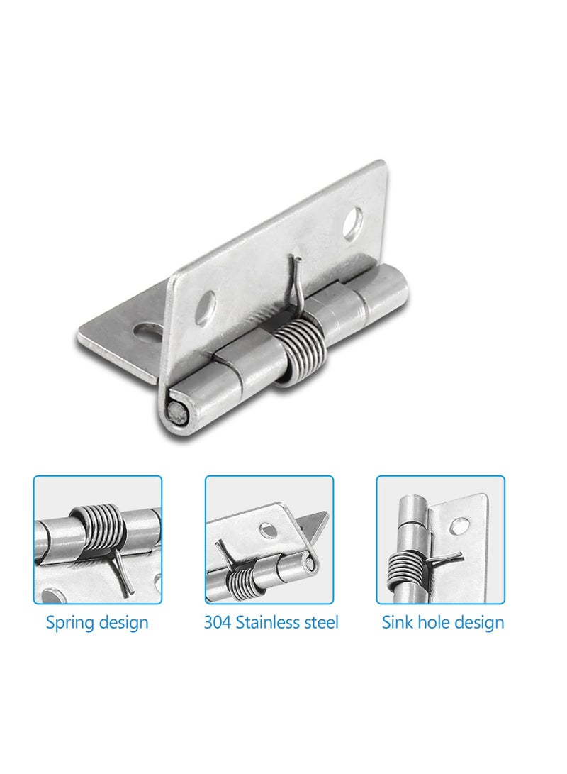 Excefore Self Closing Door Hinges 2 Inch Set of 4 Spring Hinge Automatic Door Closer Hinge Soft Auto Close Door Hinges for Home  - Image 2