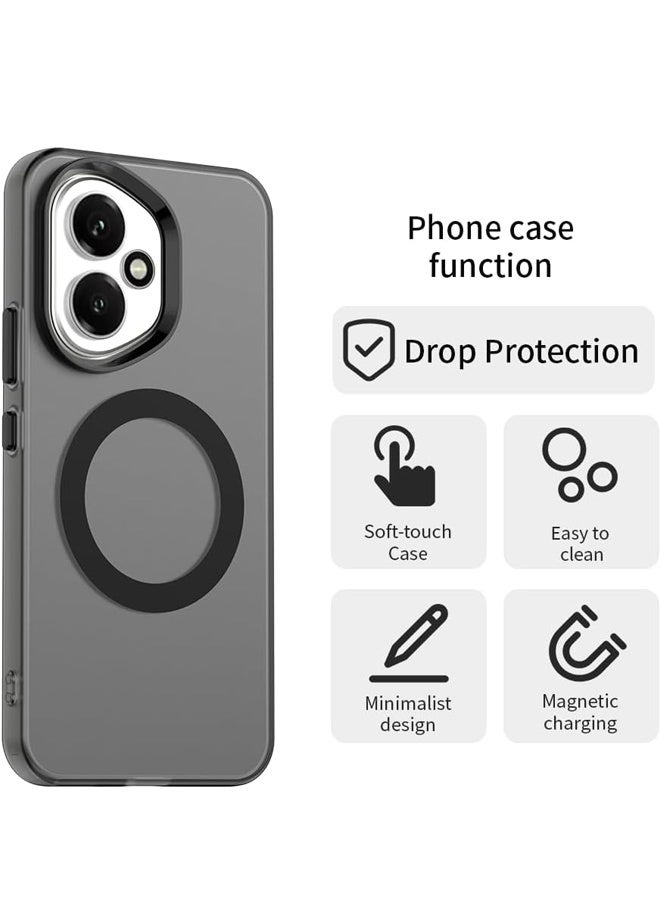 متوافق مع غطاء حماية Honor 400، [مضاد للسقوط ومقاوم للصدمات] [مضاد للانزلاق] [لا يسبب الاصفرار] [لطيف على البشرة] أسود - Image 3