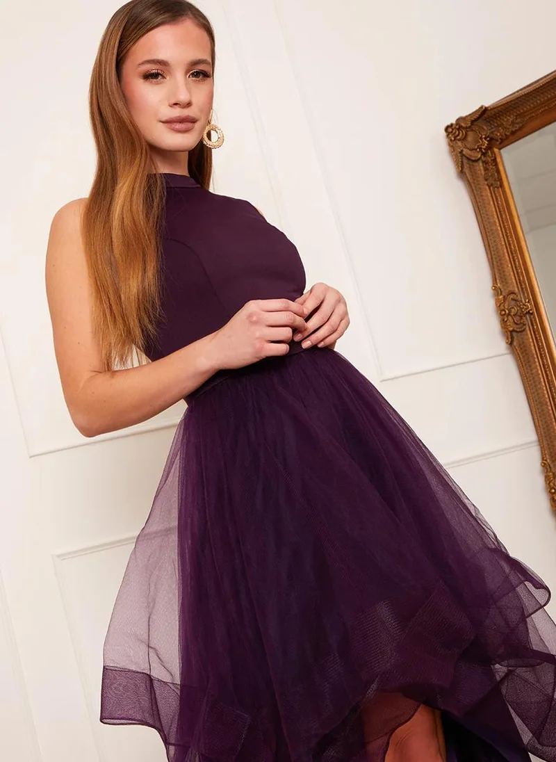 تشي تشي لندن بيتيت High-Low Tulle Dress