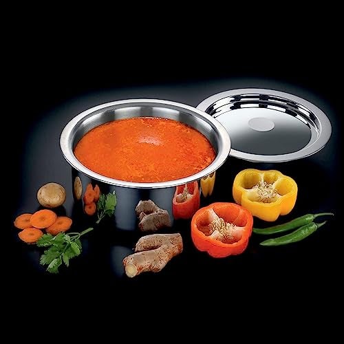 Avias Riara Triply Tope with Lid | 5 Years Warranty | Stainless Steel Tope, Induction Base, Triply Patila, 3 Layered Stainless Steel Cookware, 2.5mm Thickness, Induction Bhagona, 2.25 Litre, 18cm - Image 2