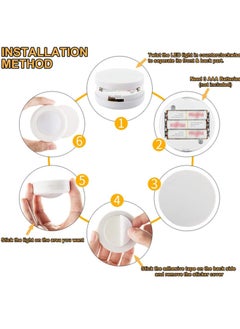 CMGTYYD Puck Light, 6 Pack Closet Light Battery Powered Push Lights, LED Puck Lightings with 2 Wireless Remote, 13 Colors Changeable Led Circle Light, Lightings Under Cabinet and Ambient Lights  - Image 4
