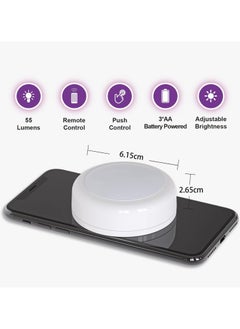 CMGTYYD Puck Light, 6 Pack Closet Light Battery Powered Push Lights, LED Puck Lightings with 2 Wireless Remote, 13 Colors Changeable Led Circle Light, Lightings Under Cabinet and Ambient Lights  - Image 5