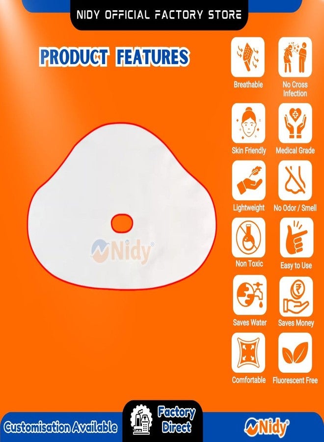 NIDY® Disposable Belly Mask Pads DIY | Pregnancy Stretch Mark Patch | Biodegradable Non Woven Cotton Spa Sheets | Anti Wrinkle, Firming & Hydrating Body Mask for Tummy Skincare Pack of 50 - Image 2