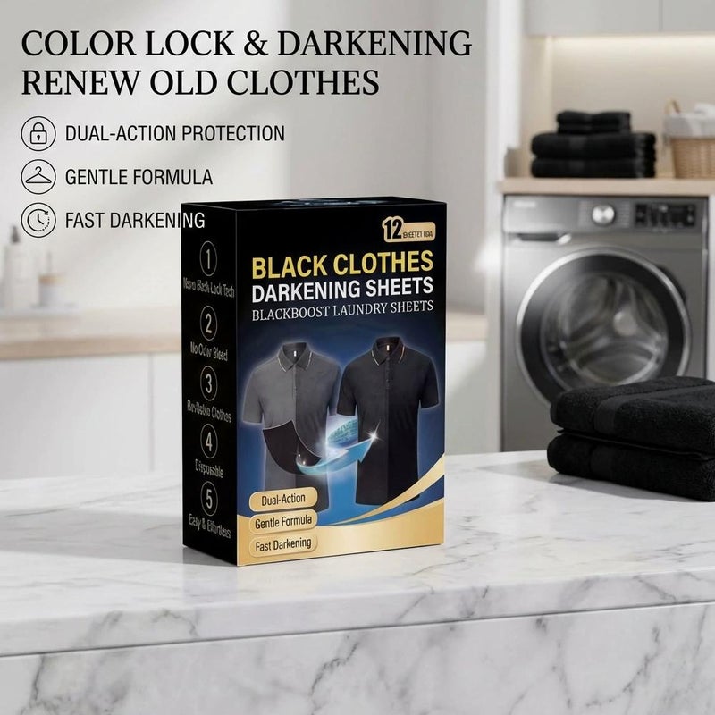 Clothing blackening sheets for home use, including laundry, dyeing, color fixing, and repair of faded black clothes. - Image 5