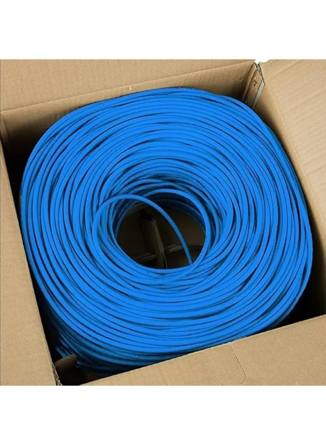 PROMAX Plus UTP CAT6 Networking Cable 305M, 23 AWG 4 Pair Ethernet Cable, Backward Meter Marked, Blue - Image 3