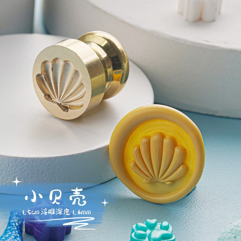 Original Fire Paint Seal Isolated Island Whale Series Diy Hand Account Manual Seal Greeting Card Invitation Card Fire Paint Seal - Image 1