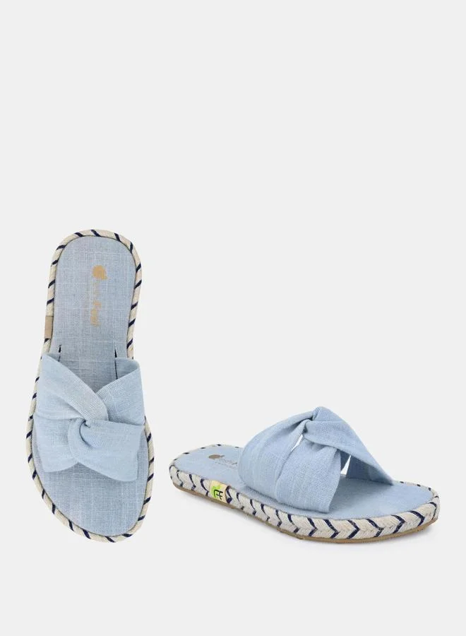 Fresh Feet Fresh Feet Twist Strap Open Toe Flat Sandal