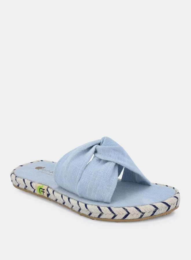 Fresh Feet Fresh Feet Twist Strap Open Toe Flat Sandal