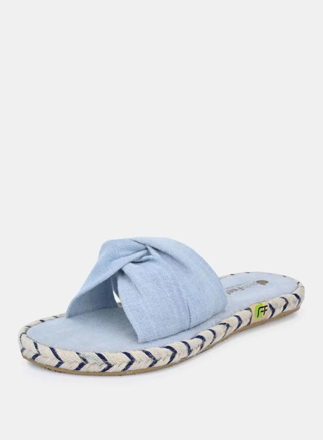 Fresh Feet Fresh Feet Twist Strap Open Toe Flat Sandal