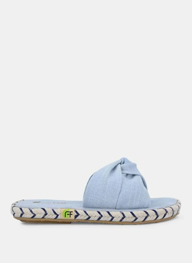 Fresh Feet Fresh Feet Twist Strap Open Toe Flat Sandal