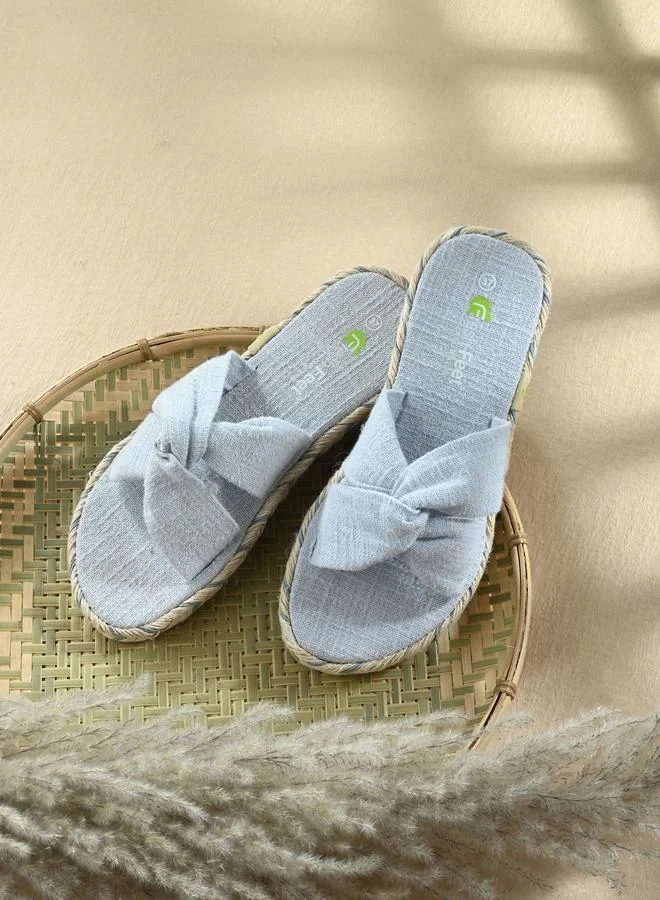 Fresh Feet Fresh Feet Twist Strap Open Toe Flat Sandal