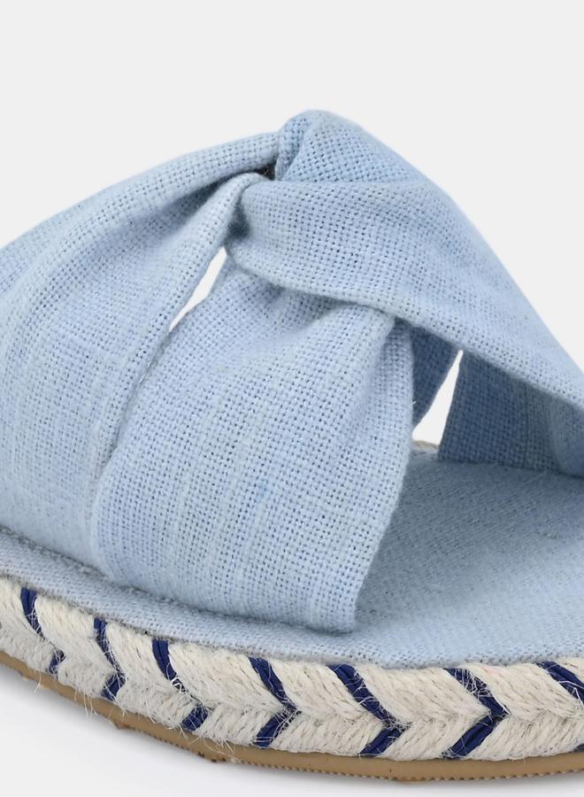 فريش فيت صندل مسطح مفتوح من الأمام بحزام ملتوي للأقدام المنعشة - Image 3