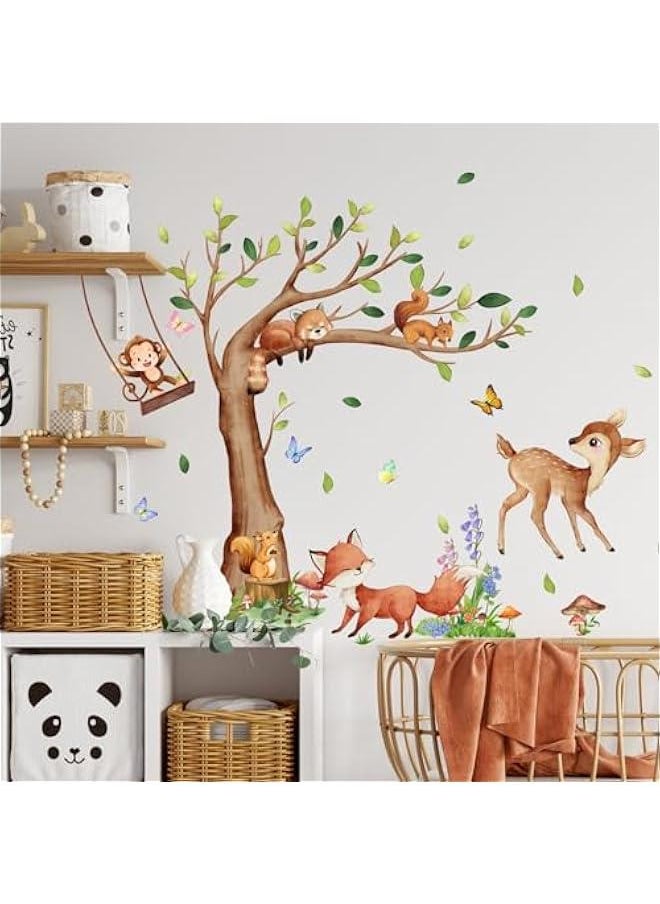 هوكور HOOKOR Funny Cartoon Animals Wall Sticker Kids Room Living Room Nursery Wall Art Decor Lovely and Vivid Jungle Animals Wall Art (BM7510-ZJ)  - Image 5