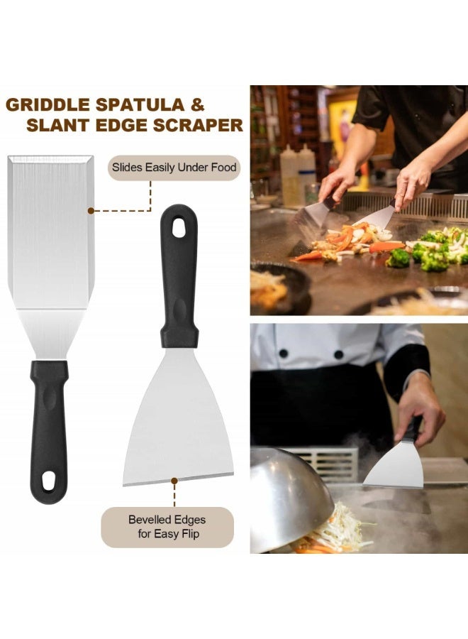 Anmi 13-Piece Barbecue Tool ,Griddle Accessories Set, Compatible with Blackstone & Camp Chef Flat Top Grills - Image 5