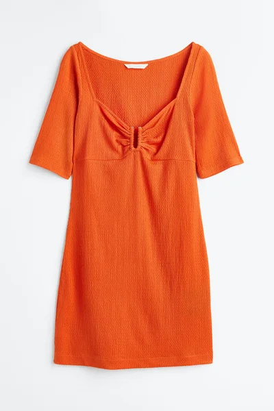 H&M Crinkled Cut Out Dress