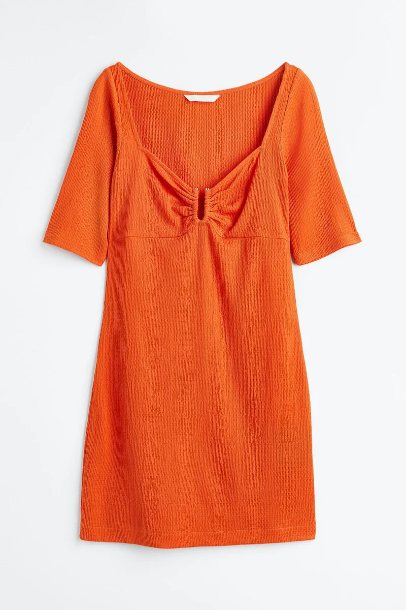 H&M Crinkled Cut Out Dress