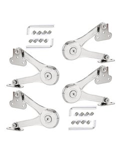 Excefore Toy Box Hinges Soft Close, 4 Pcs Heavy Duty Chest Hinges and Lid Support Soft Close, Adjustable Metal Lift and up Hinges, Cabinet Door Support Hinge, for Wardrobe, Cabinet, Closet, Toy Box, etc  - Image 1