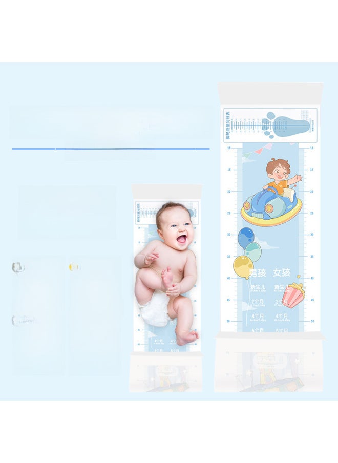 Generic - Baby Height Measurement Mat Foot Ruler Head Circumference Measuring Tool Precision Children's Ruler Home Use Baby Growth Tracker-Specifications:Peace Elephant (soft Upgrade) [send Storage Bag Sticker Height Software]] - Image 1