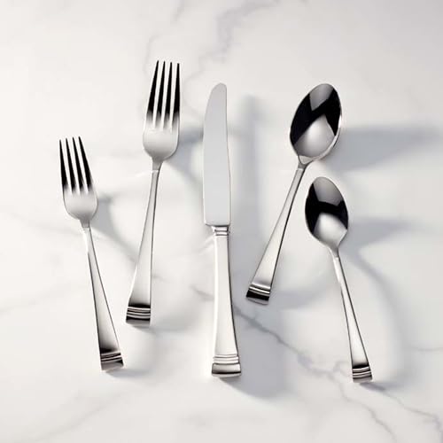 Lenox 828373 Federal Platinum Frosted 20-piece Flatware Set, Service For 4 (Frosted, 20-Piece) - Image 3