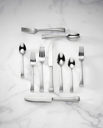 Lenox 828373 Federal Platinum Frosted 20-piece Flatware Set, Service For 4 (Frosted, 20-Piece) - Image 2