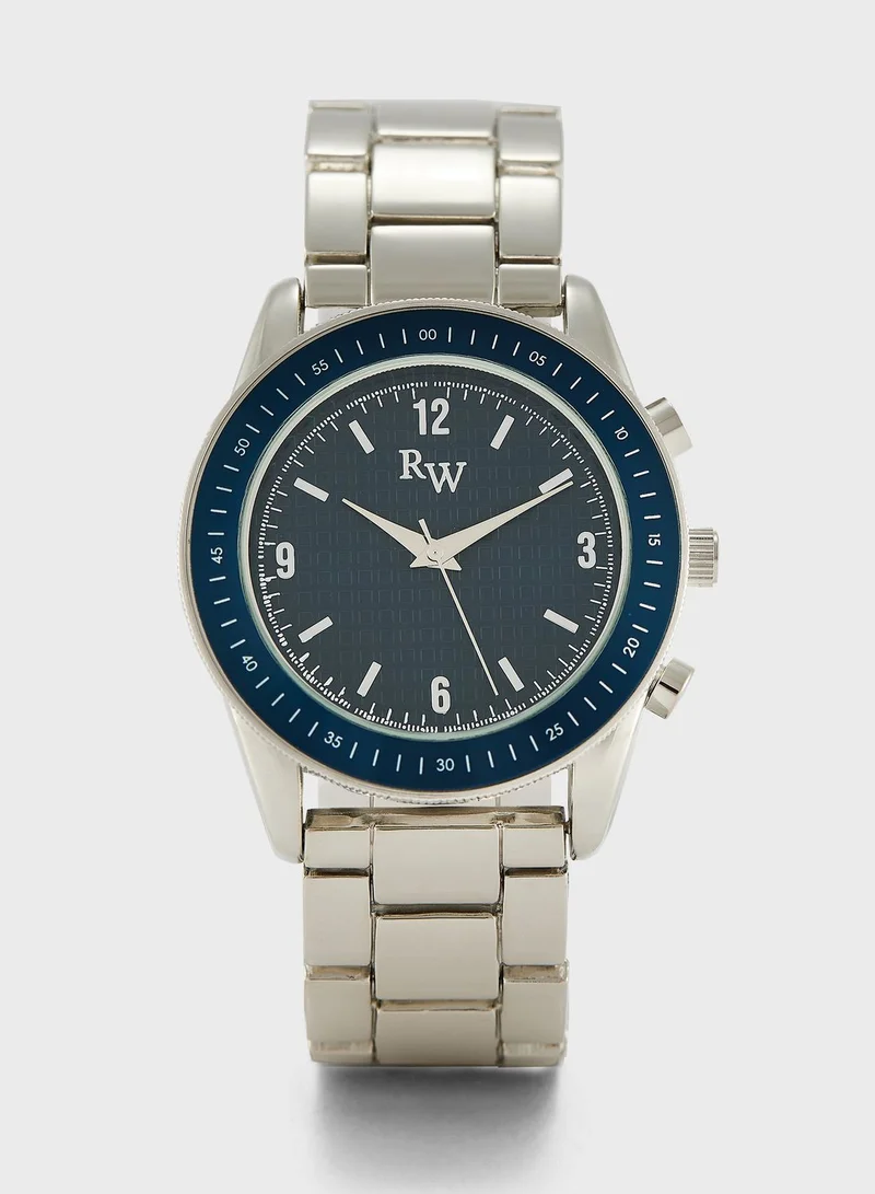 Robert Wood 3 Link Bracelet Analogue Watch