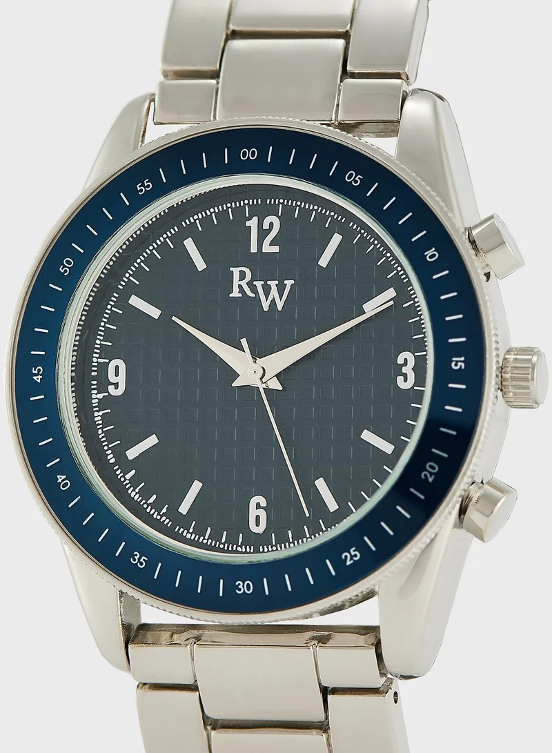 Robert Wood 3 Link Bracelet Analogue Watch