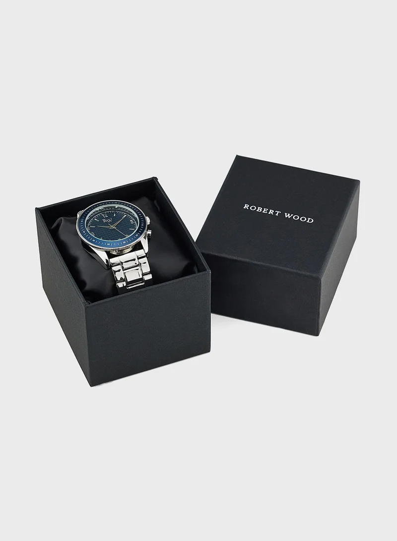 Robert Wood 3 Link Bracelet Analogue Watch