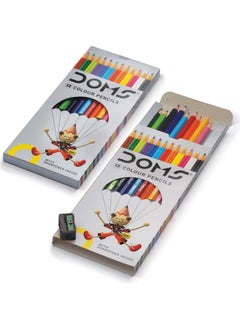 DOMS 12 Color Full Size Dry Color Set + Pencil Sharpener  - Image 3
