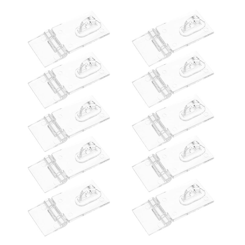 Acrylic Lock Hasp Buckles 25x55mm 10 Sets Cabinet Latch Locks for Drawer Door Security - Image 2