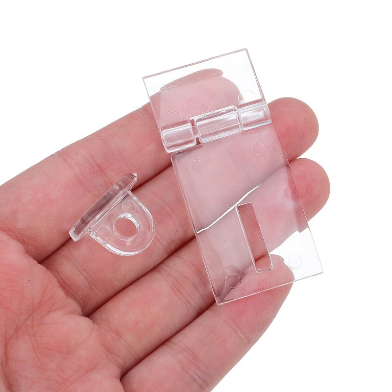 Acrylic Lock Hasp Buckles 25x55mm 10 Sets Cabinet Latch Locks for Drawer Door Security - Image 5