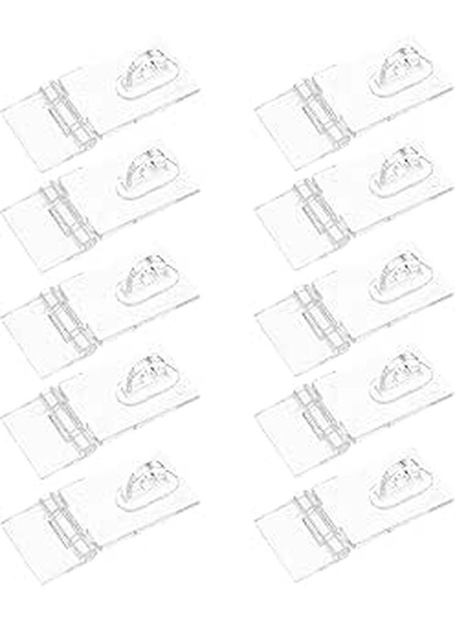 Acrylic Lock Hasp Buckles 25x55mm 10 Sets Cabinet Latch Locks for Drawer Door Security - Image 1