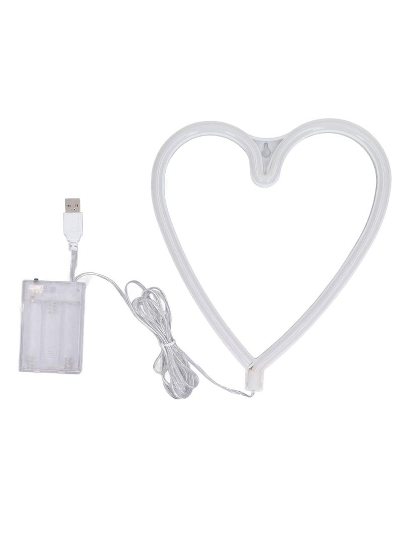 Vitacelli Heart Neon Signs Neon Lights Led Romantic Art Decorative Lamp, Wall Decor Studio Party Kids Room Living Room Wedding Party Table Decoration (Red)  - Image 2