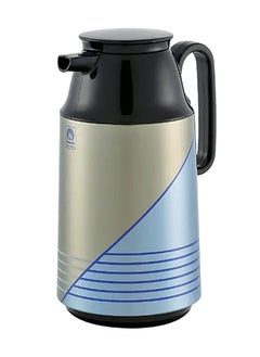 Peacock Vacuum Flask Tea Coffee Glass Liner Thermos Japan with Button FS5 Blue 1.9Ltr  - Image 1