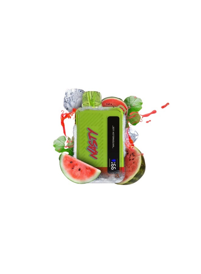 nasty BAR Watermelon ICE 10000 Puffs 5mg NIC Disposable Vape Disposable E-Cigarette Kit - Image 2