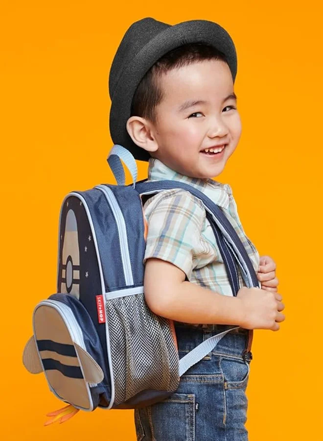 Skip Hop Spark Style Backpack - Train | Preschool Kids Backpack With Mesh Bottle Pocket & Cute Zipper Pulls | Age 3+