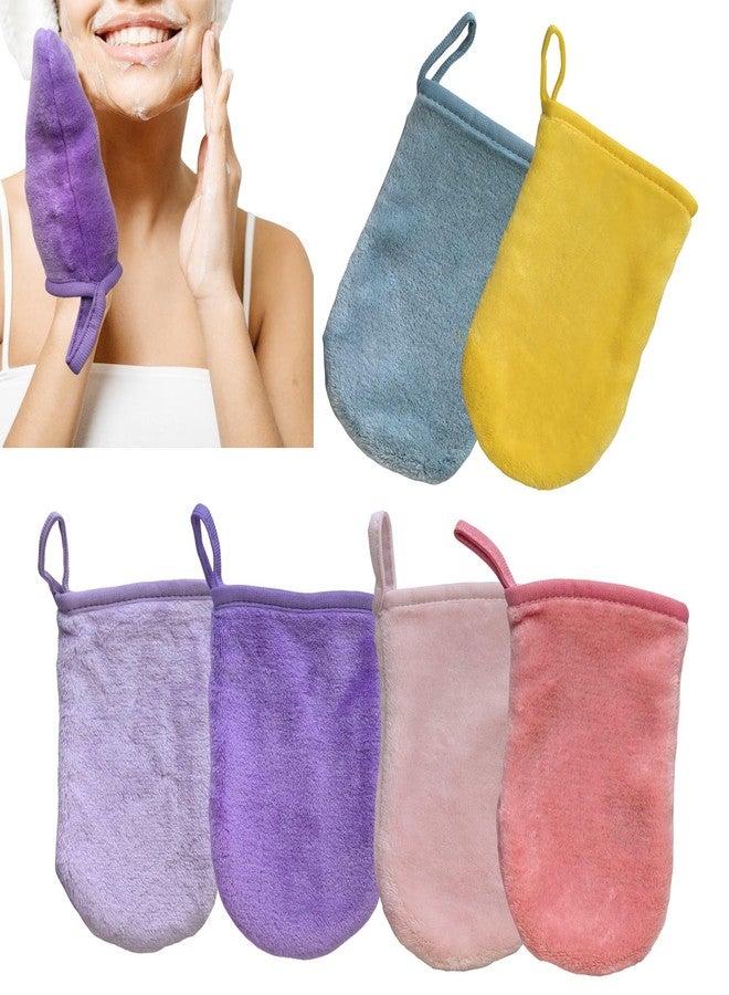 VIVITO 7-in-1 Facial Cleansing Mitt Set | Reusable Microfiber Makeup Remover Cloths & Exfoliating Mitts | Washable Chemical-Free Face & Eye Wipes | Eco-Friendly Skincare Tool for Women, Sensitive & Acne-Prone Skin (Multicolor, 8 Set (7 Mitts)) - Image 1