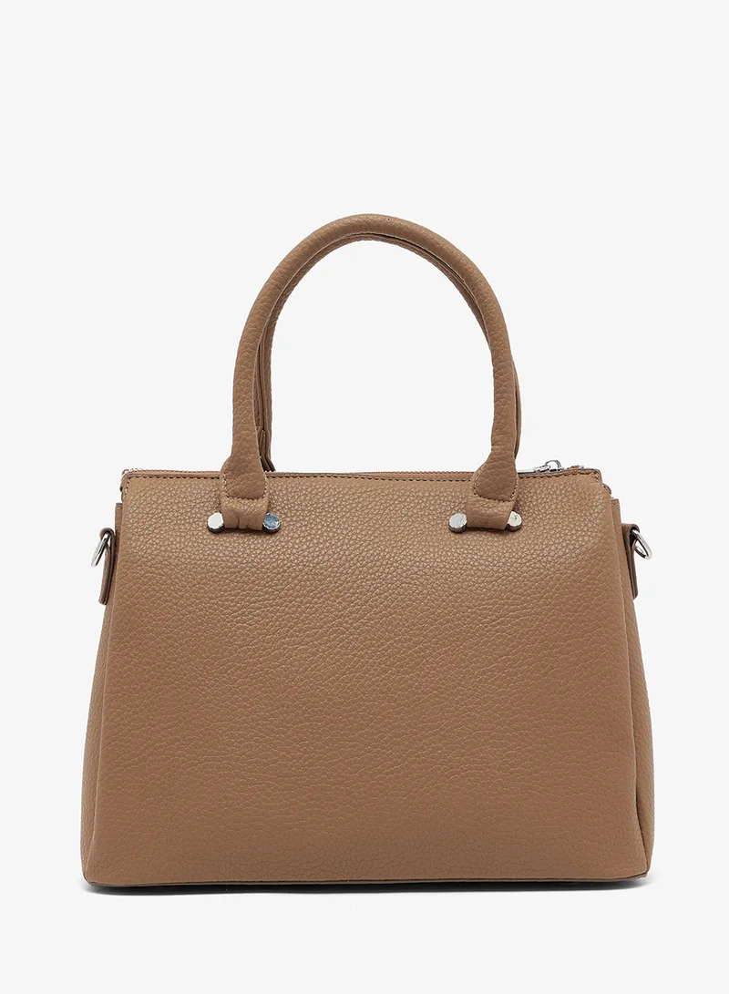 Ginger Multi Zip Detail Satchel Bag